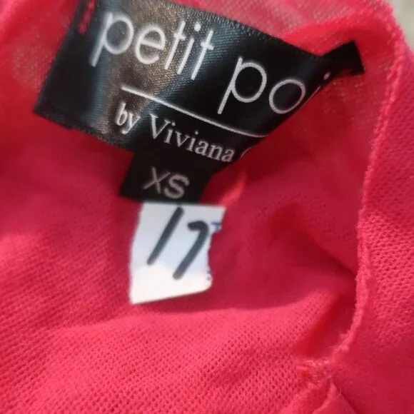 Womens Petit Pois Neon Pink Double Layer Mesh Long Sleeve Top XS - Picture 5 of 5